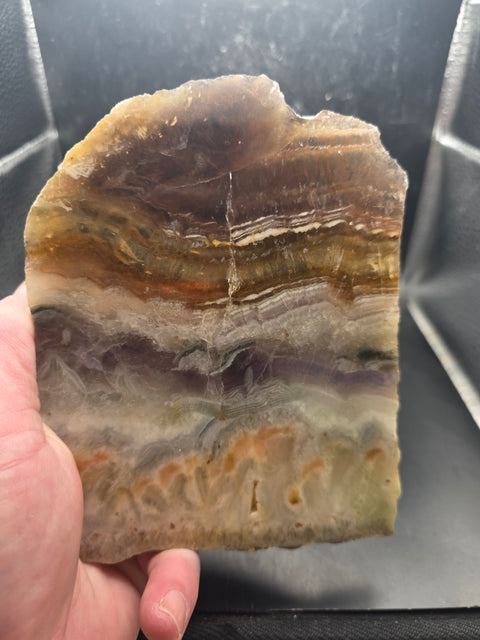 Florite slab! 1.4 pounds, 5.5 inches tall, 4.5" wide