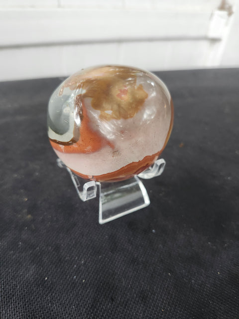 Polychrome jasper palm stone 6.5 ounces, 2.75 inches