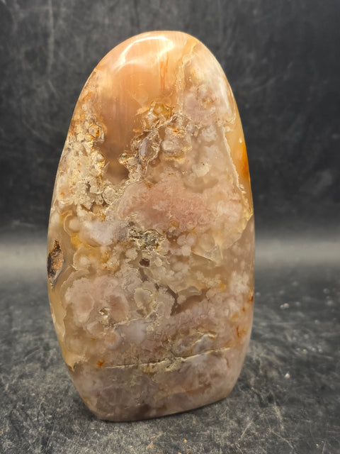 Flower agate free form! 11 ounces, 4 inches tall, 2.3" wide