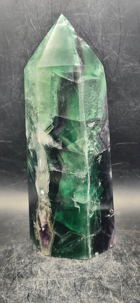 Large feather florite tower! 6 inches tall, 1.10 pounds!