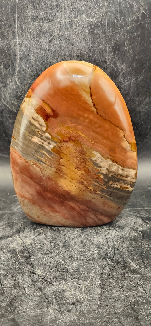Polychrome jasper free form! 13 ounces, 3.7 inches tall!