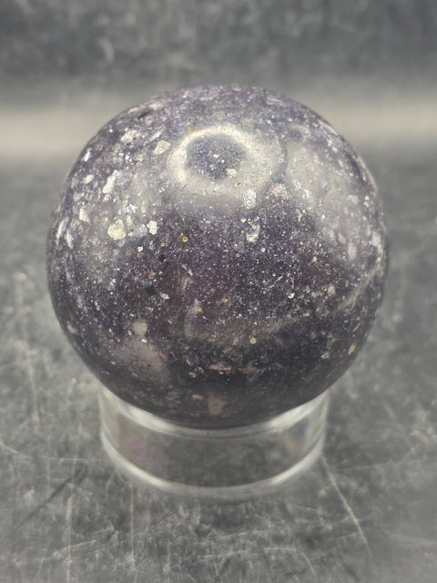 Lepidolite sphere! 61.6mm, 2.4 inches, 11 ounces