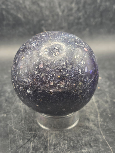 Lepidolite sphere! 60.5mm, 2.3 inches, 10.1 ounces