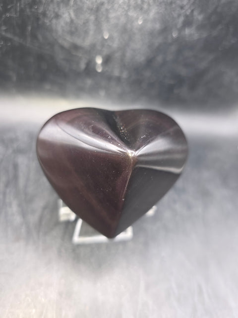 Rainbow obsidian heart! 6 ounces! 2.5 inches wide, 2.1" tall