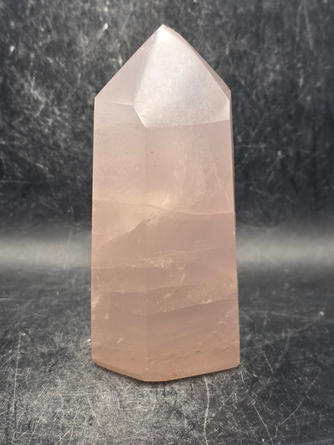 Large rose quartz tower! 12.8 ounces, 4.1 inches tall