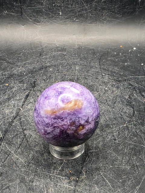 Super rare charoite sphere! 29.9mm, 1.1 inches, 1.6 ounces