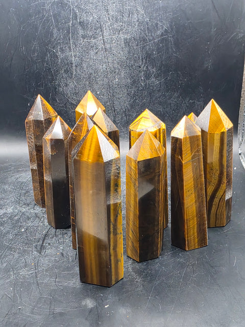 Tiger eye tower! 2.7 to 3.5 inches tall!!