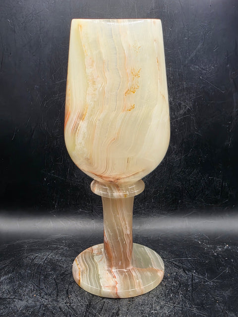 Onyx goblet! 1 pound, 7.5 inches tall, 2.9 inches wide!