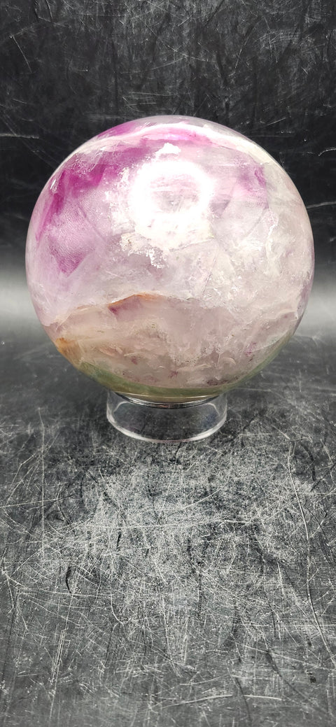 Candy florite sphere! 70.5mm, 2.7 inches, 1.4 pounds