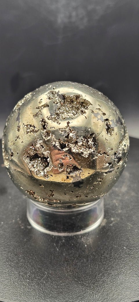 Pyrite sphere! 48.8mm, 1.92 inches, 9.3 ounces!