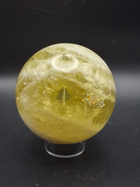 Citrine sphere! 73.2mm, 2.8 inches, 1.3 pounds! #rainbows