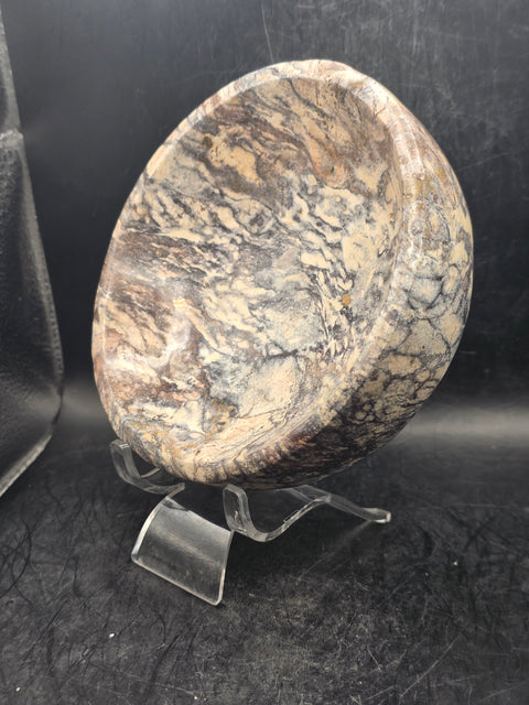 Batik jasper round bowl! 5.2 inches wide, 1.7 pounds!