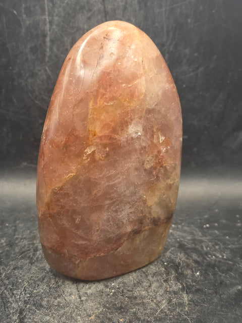 Red hematoid fire quartz free form! 13 ounces, 4.1 inches tall, 2.6" wide