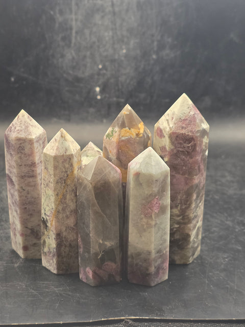 Pink tourmaline unicorn stone tower! 2.3 too 3 inches tall!