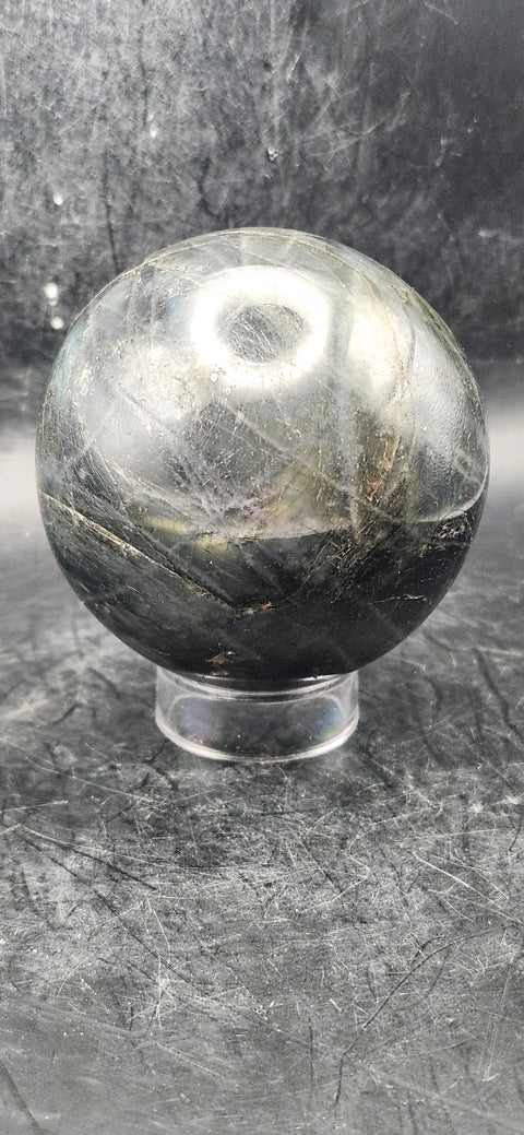 Labradorite sphere! 67mm, 2.6 inches! 15 ounces