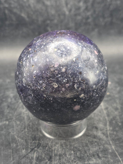 Lepidolite sphere! 60.5mm, 2.3 inches, 10.1 ounces