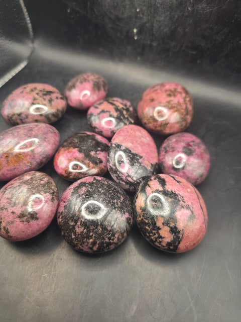 Rhodonite palm stone! 1.6 too 2.2 inches!