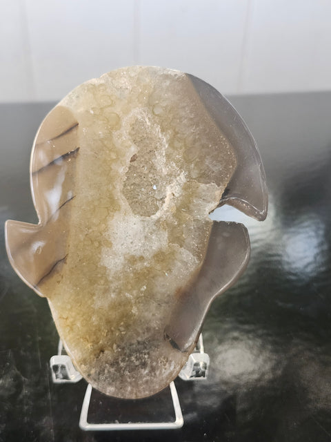 Druzy agate elf! 3.74 inch tall, 2.71 inch wide, 5 ounces