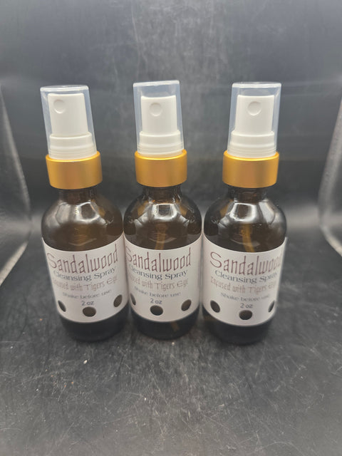 Sandlewood cleansing spray infused with tiger eye!