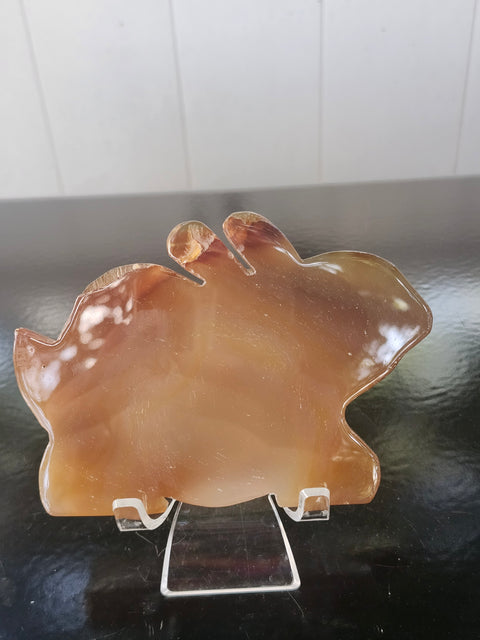 Druzy agate rabbit! 4.5 by 3.1 inch, 8 ounces