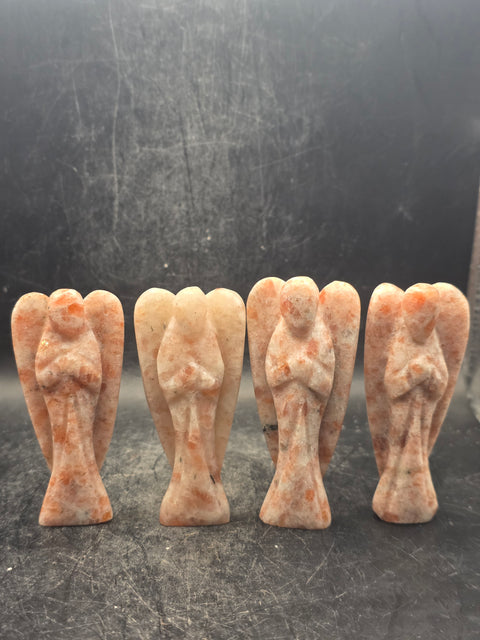 Sunstone gemstone angel! 3 inches tall, 1.4 ounces!