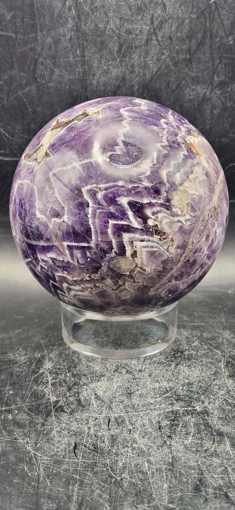 Dream amethyst sphere 78.6mm, 3 inches, 1.7 pounds!