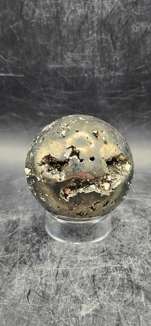 Pyrite sphere! 49.6mm, 1.9 inches, 9.3 ounces!