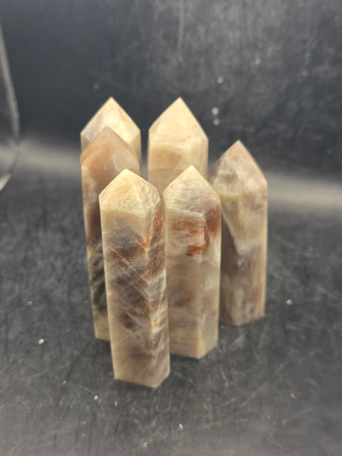 Blue flash moonstone tower! 3 too 3.5 inches tall!