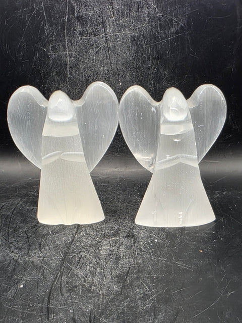 Polished Selenite angel! 3.7 inches tall, 6.5 ounces!