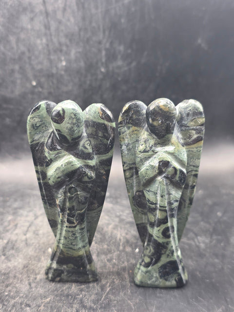 Kambaba Jasper gemstone angel! 3 inches tall, 1.8 ounces!