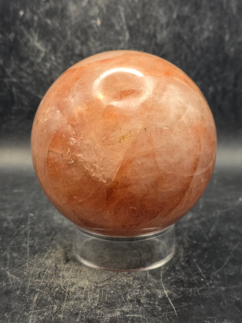 Fire quartz "red hematoid" sphere! 76.9mm, 3" 1.6 pounds