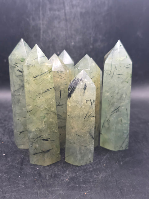 Prehnite tower! 2.9 too 3.7 inches tall!