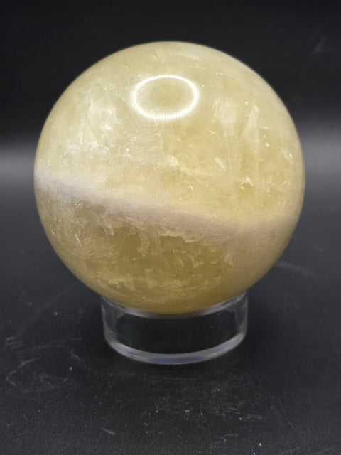 Large citrine sphere! 76.4mm, 3 inches, 1.6 pounds!