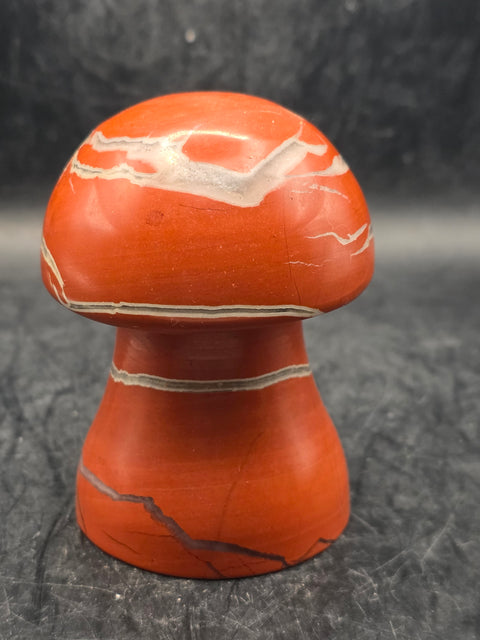 Brecciated jasper mushroom! 10.6 ounces, 3 inches tall!