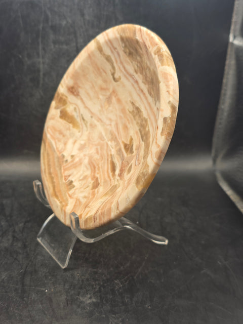 Large banded onyx bowl! 4.9 inches wide!