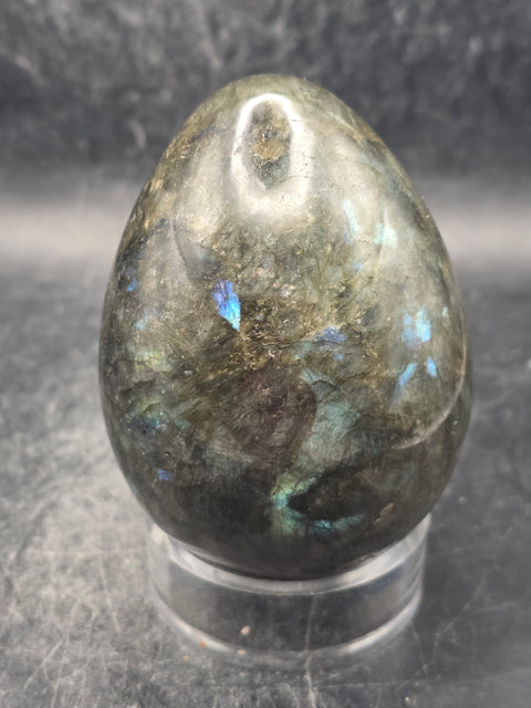 Labradorite egg! 11.4 ounces, 2.9 inches tall, 2.1 inches wide