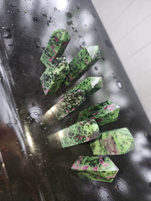 3.5 to 4 inch ruby in zoisite tower uv reactive