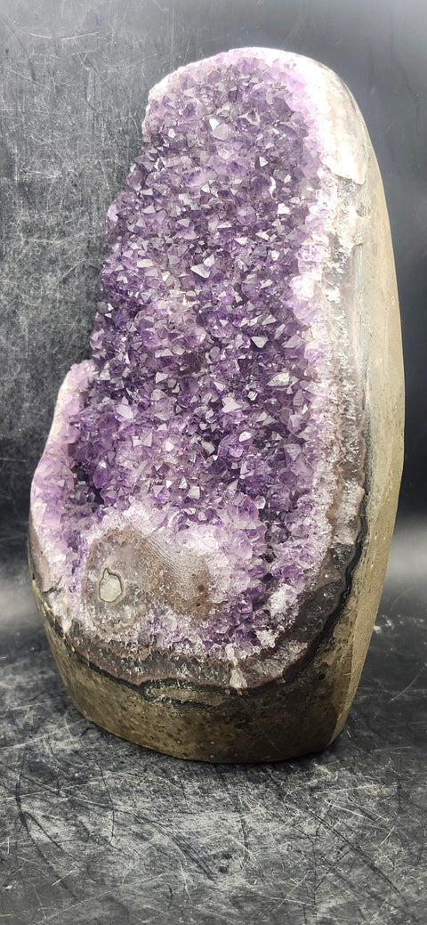 XXL amethyst cut base free form! 6.5 inches tall, 4.3" wide, 3.13 pounds!