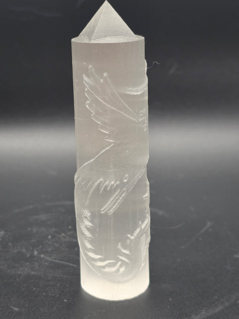 Phoenix selenite tower! 4.25 inches tall, 4 ounces