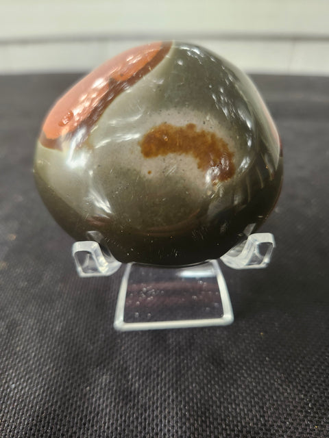 Polychrome jasper palm stone 4 ounces, 2.5 inches