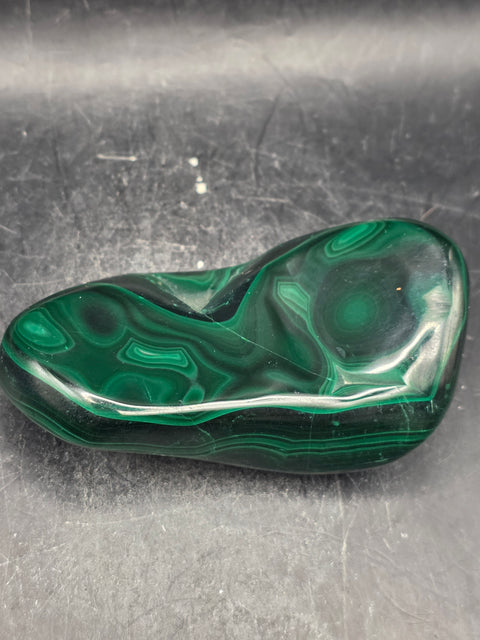 Malachite polished free form! 6.3 ounces, 3.2 inches long, 1.7" wide