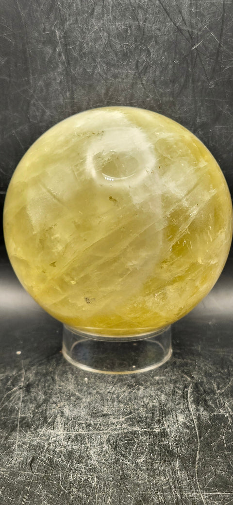Citrine sphere! 87.8mm, 3.4 inches, 2.1 pounds!