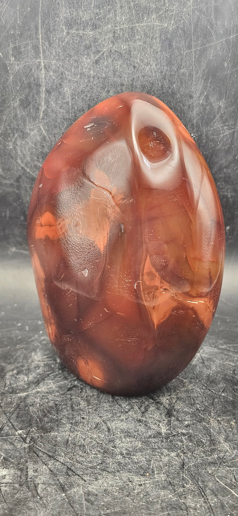 Carnelian agate free-form! 1 pound, 4 inches tall, 3 inches wide