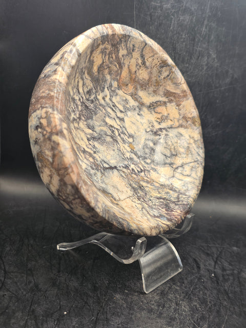 Batik jasper round bowl! 5.2 inches wide, 1.7 pounds!