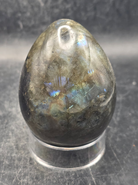 Labradorite egg! 9.8 ounces, 2.7 inches tall, 2 inches wide