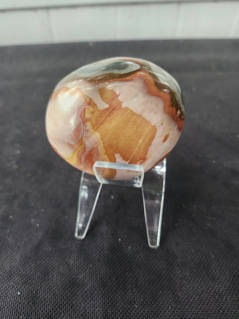 Polychrome jasper palm stone 6.5 ounces, 2.75 inches