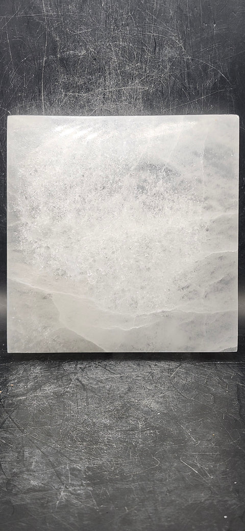 Mushroom selenite charging plate! 12 ounces, 4 inches long!