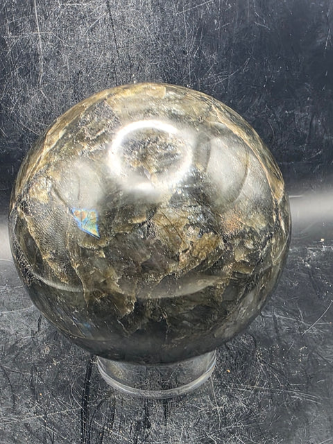 Large Labradorite sphere! 2.10 pounds, 3.6 inches, 92.8mm