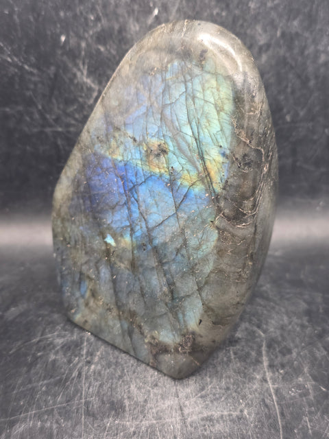 Labradorite free form! 1.10 pounds, 4.2 inches tall, 3.3" wide