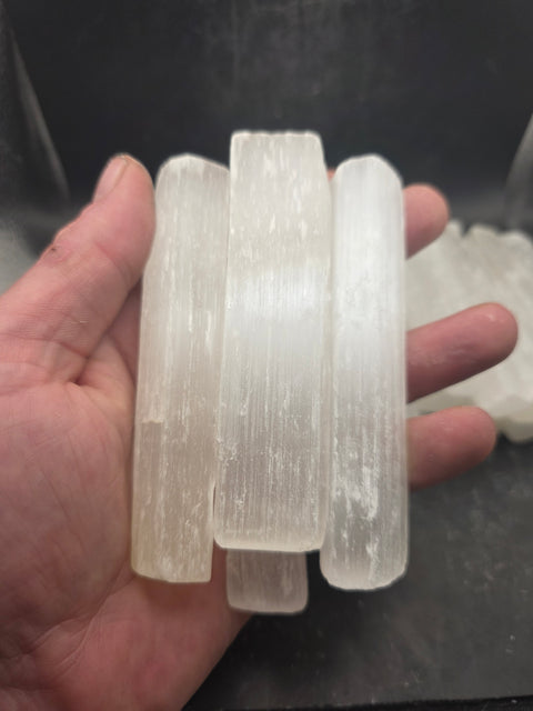 Medium 4 inch raw selenite stick!